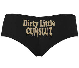 Dirty Little Cumslut - Black Boyshort