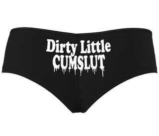 Dirty Little Cumslut - Black Boyshort