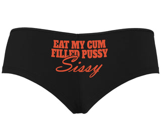Eat My Cum Filled Pussy Sissy  Cuck - Black Boyshort