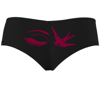 I Swallow - Eye Bird - Black Boyshort