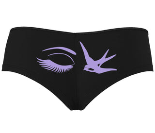 I Swallow - Eye Bird - Black Boyshort