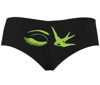 I Swallow - Eye Bird - Black Boyshort