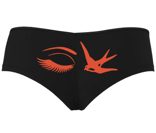 I Swallow - Eye Bird - Black Boyshort