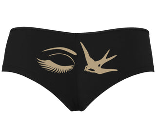 I Swallow - Eye Bird - Black Boyshort
