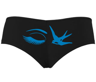 I Swallow - Eye Bird - Black Boyshort