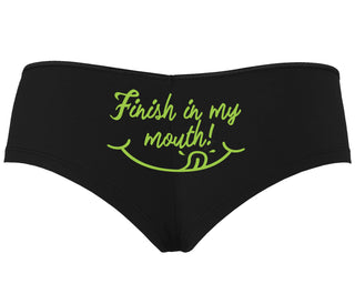 Finish In My Mouth - Black Boyshort