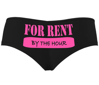 For Rent By The Hour - Black Boyshort
