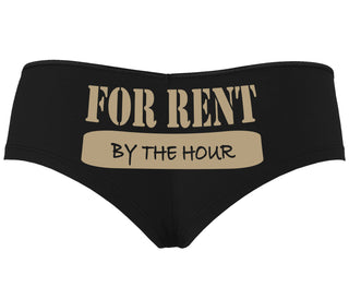 For Rent By The Hour - Black Boyshort