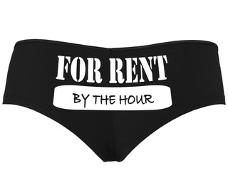 For Rent By The Hour - Black Boyshort