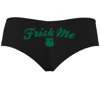 Frisk Me - Police Badge - Black Boyshort