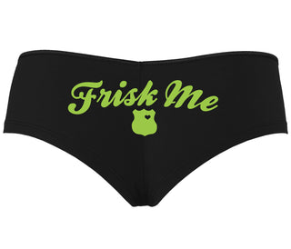 Frisk Me - Police Badge - Black Boyshort
