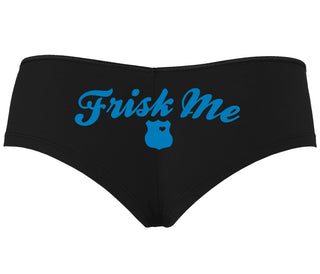 Frisk Me - Police Badge - Black Boyshort