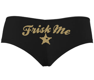 Frisk Me - Sherrif Badge - Black Boyshort