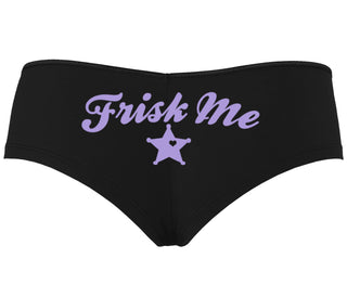 Frisk Me - Sherrif Badge - Black Boyshort