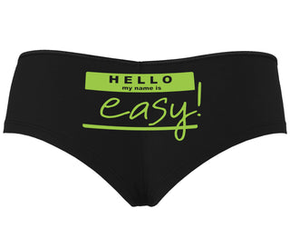 Hello My Name Is Easy - Black Boyshort