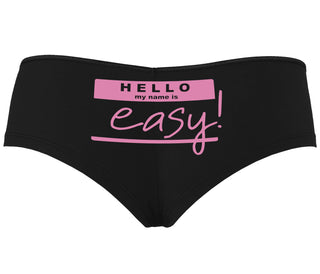 Hello My Name Is Easy - Black Boyshort