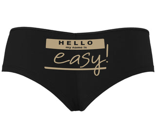 Hello My Name Is Easy - Black Boyshort