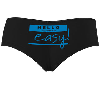 Hello My Name Is Easy - Black Boyshort