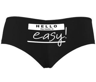 Hello My Name Is Easy - Black Boyshort