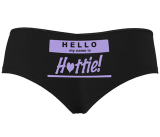 Hello My Name Is Hottie - Black Boyshort