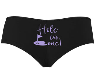 Hole In One - Suggestive Golf - Black Boyshort