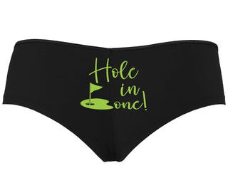 Hole In One - Suggestive Golf - Black Boyshort