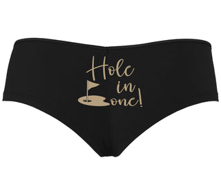 Hole In One - Suggestive Golf - Black Boyshort