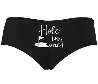 Hole In One - Suggestive Golf - Black Boyshort