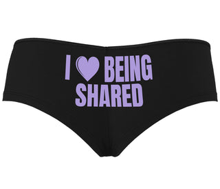 I Love Being Shared - Black Boyshort