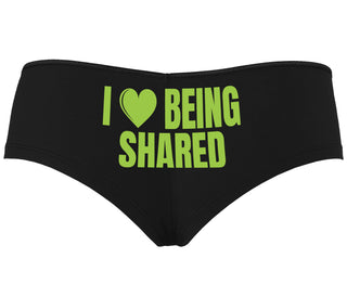 I Love Being Shared - Black Boyshort
