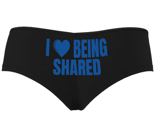 I Love Being Shared - Black Boyshort