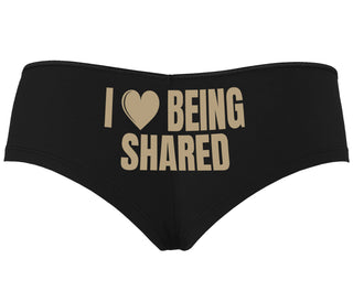 I Love Being Shared - Black Boyshort