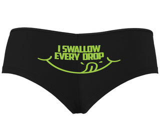 I Swallow Every Drop - Black Boyshort