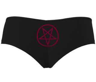 Inverted Pentagram - Black Boyshort