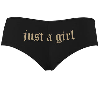 Just A Girl - Black Boyshort