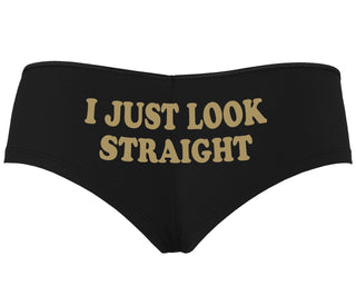 I Just Look Straight - Black Boyshort