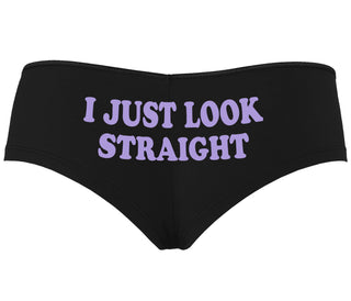 I Just Look Straight - Black Boyshort