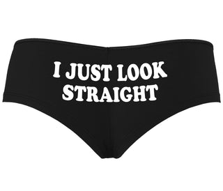 I Just Look Straight - Black Boyshort