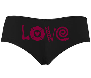 Love Fire Fighter - Black Boyshort