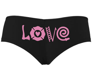 Love Fire Fighter - Black Boyshort