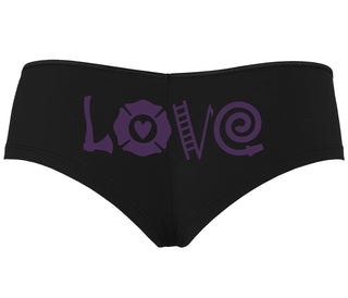 Love Fire Fighter - Black Boyshort