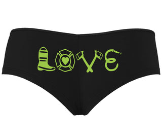 Love Fire Fighter - Black Boyshort