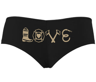 Love Fire Fighter - Black Boyshort