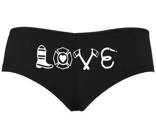 Love Fire Fighter - Black Boyshort