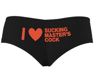 I Love Sucking Master's Cock - Black Boyshort