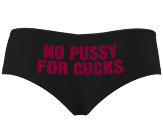 No Pussy For Cucks - Black Boyshort
