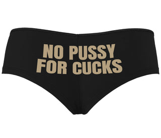 No Pussy For Cucks - Black Boyshort