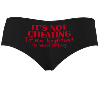 It’s Not Cheating If My Boyfriend Watches - Black Boyshort
