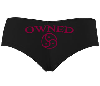 Owned With BDSM Symbol - Black Boyshort