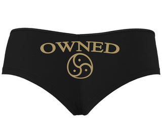 Owned With BDSM Symbol - Black Boyshort